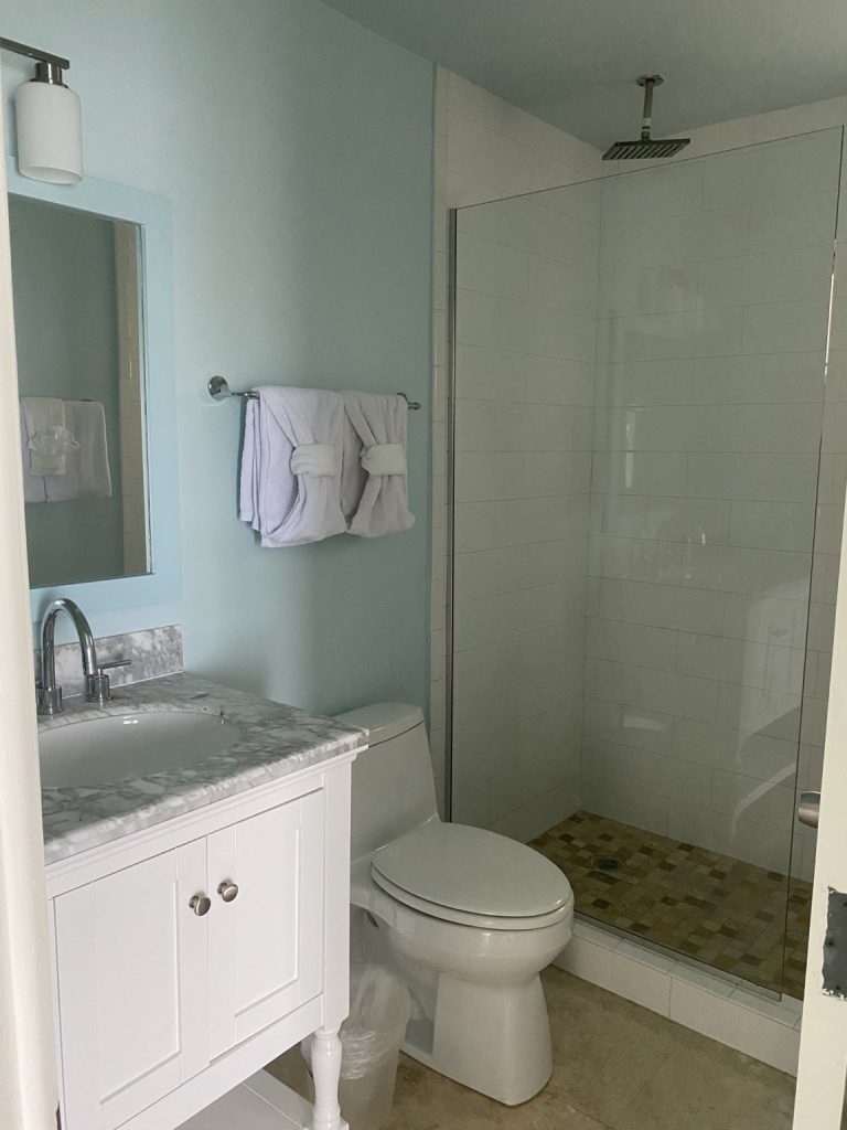 Hibiscus bathroom with walk-in shower