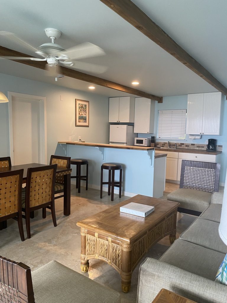 Hibiscus open-plan kitchen and living area