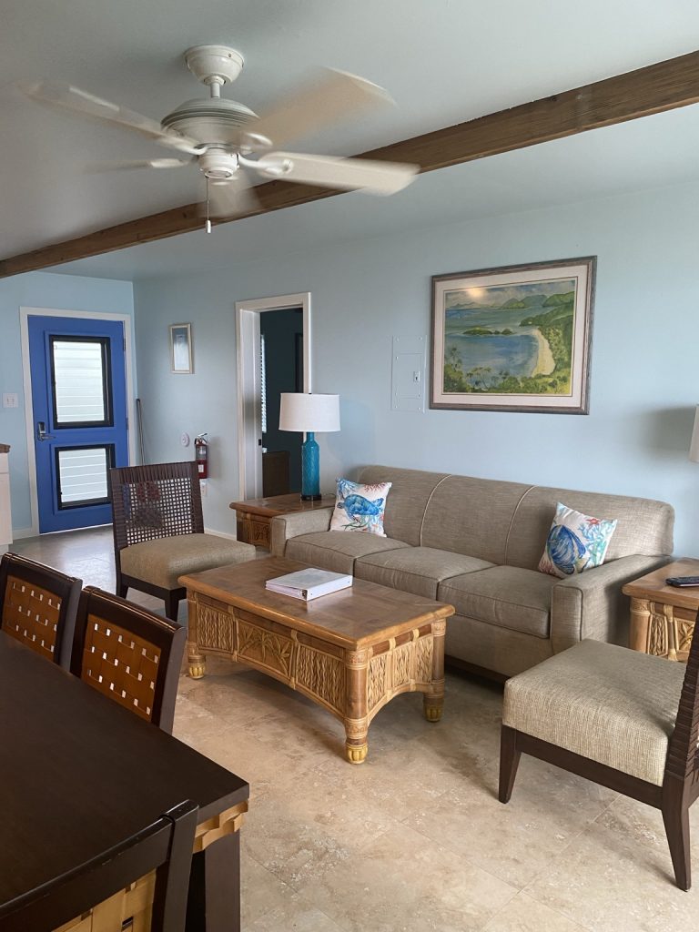 Hibiscus sofa and seating area