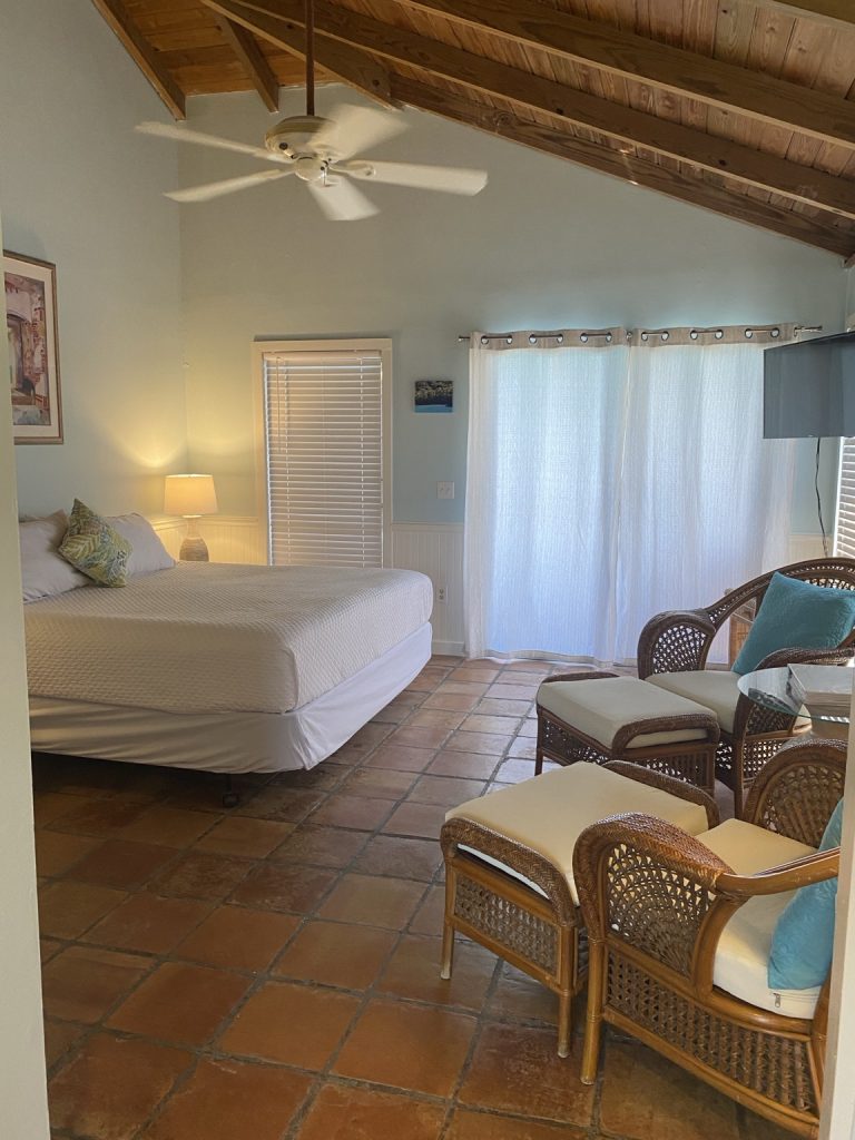 Orchid studio with king bed and sitting area